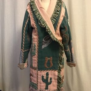 Retro southwest Goodwin Weavers Duster Coat Medium